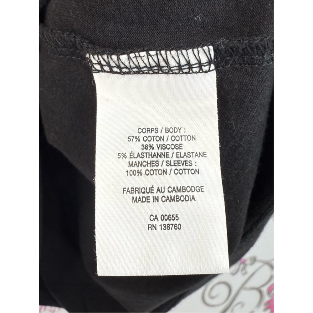 Reitmans shirt crochet style arms Black Eyelet Sleeve Top - Picture 6 of 8